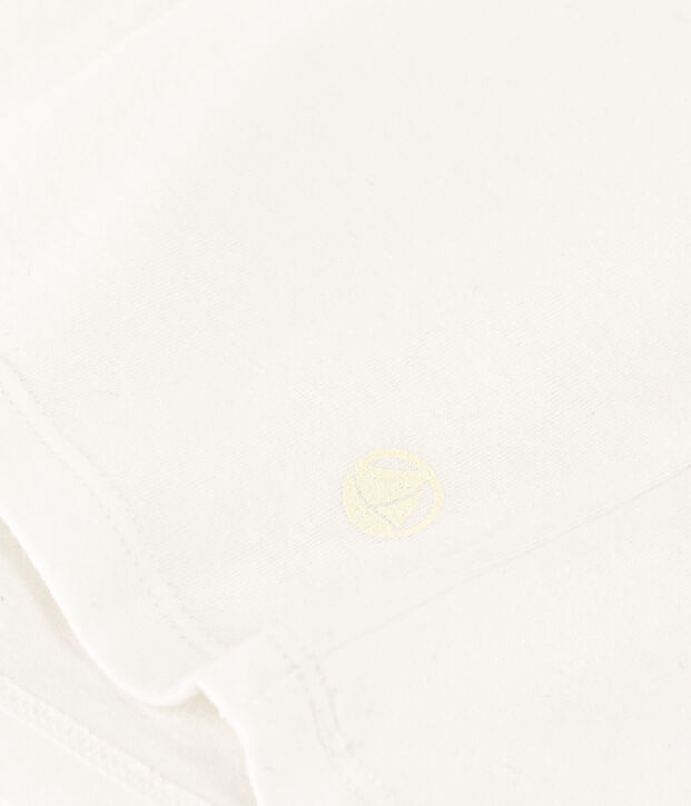 Kurz&auml;rmeliges Damen-T-Shirt Le Droit mit V-Ausschnitt aus feinem Jersey weiss