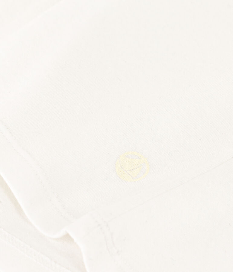 Kurz&auml;rmeliges Damen-T-Shirt Le Droit mit V-Ausschnitt aus feinem Jersey weiss ECUME