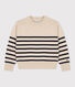 Damenpullover aus Wolle mit Marinestreifen