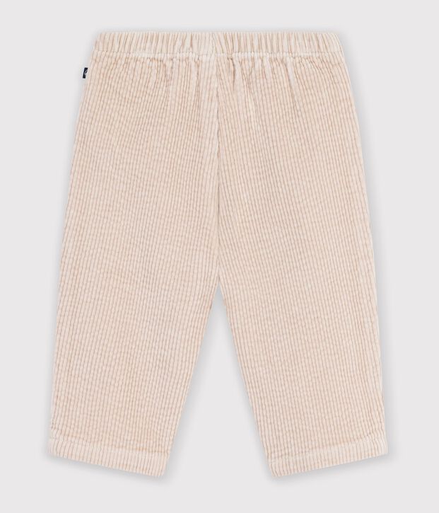 Baby-Hose aus einfarbigem Feincord naturfarben