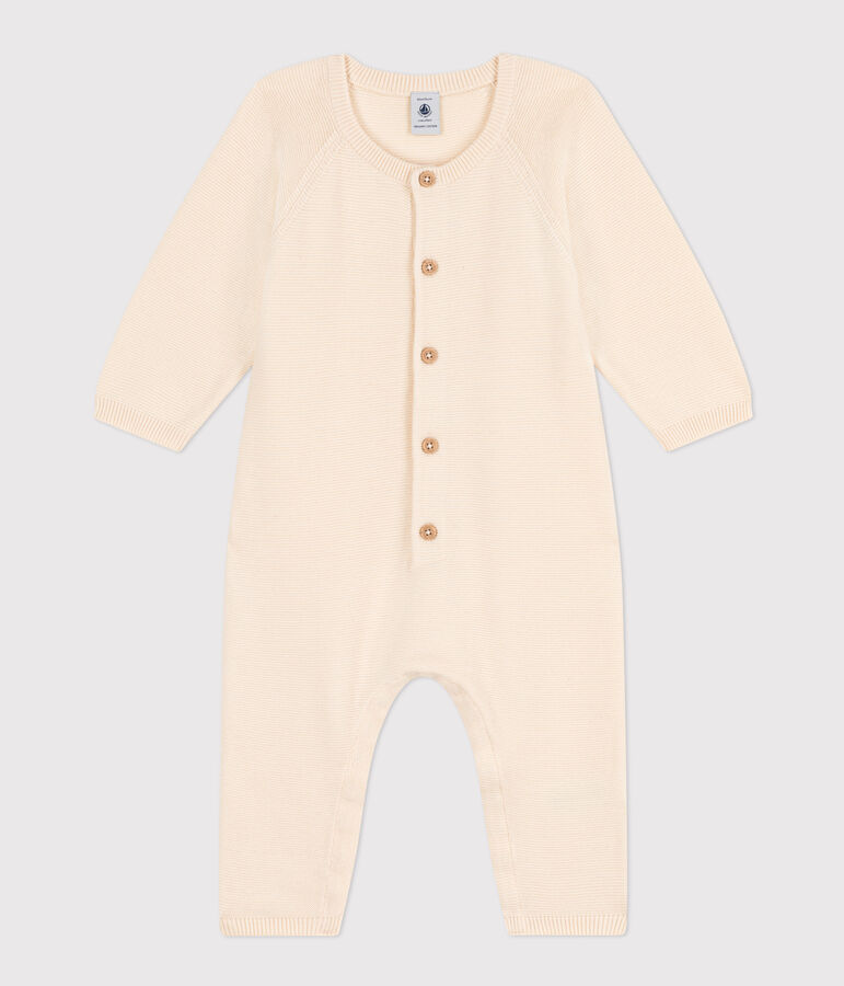Langer Baby-Overall aus Strick naturfarben AVALANCHE