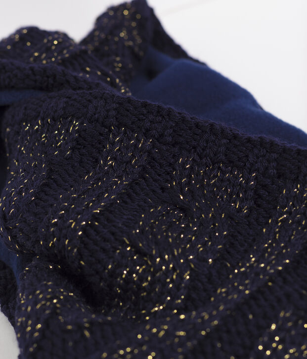 Kinderschlauchschal f&uuml;r M&auml;dchen blau/gelb