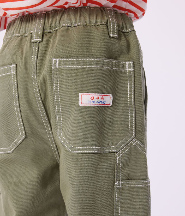 Kinder Carpenter-Hose aus Baumwolle gr&uuml;n