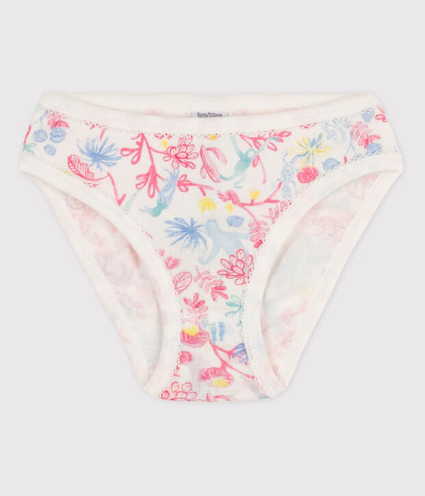 3er-Set Slips aus Baumwolle Petit Bateau X Snoopy f&uuml;r M&auml;dchen weiss/vielfarbig