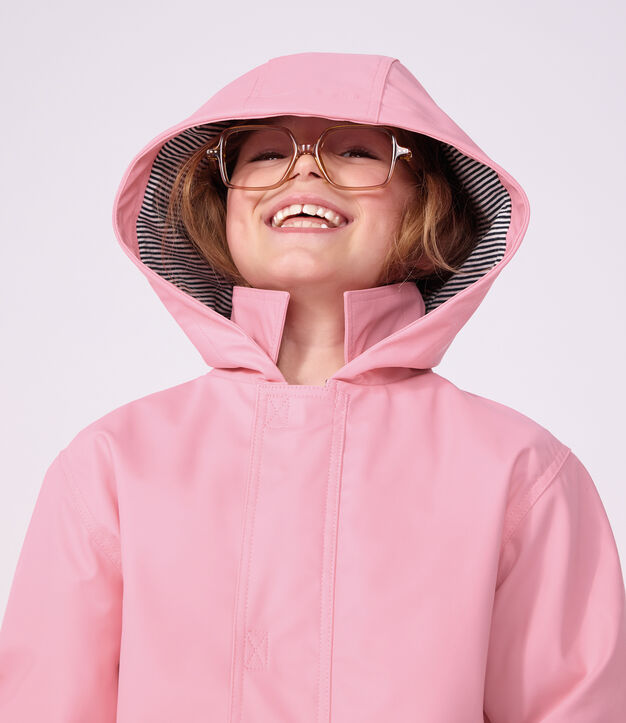 Ikonische Kinder-Regenjacke einfarbig rosa