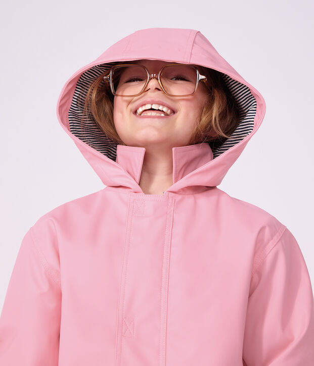 Ikonische Kinder-Regenjacke einfarbig rosa