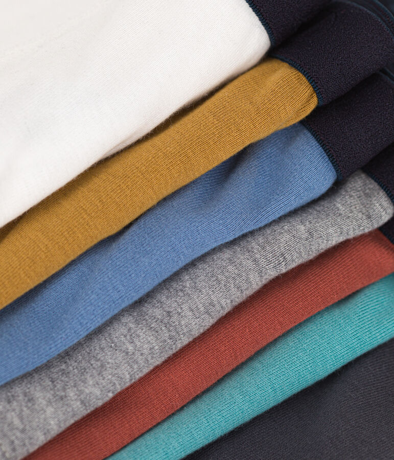 7er-Set Kinder-Boxershorts aus einfarbiger Baumwolle variante 1