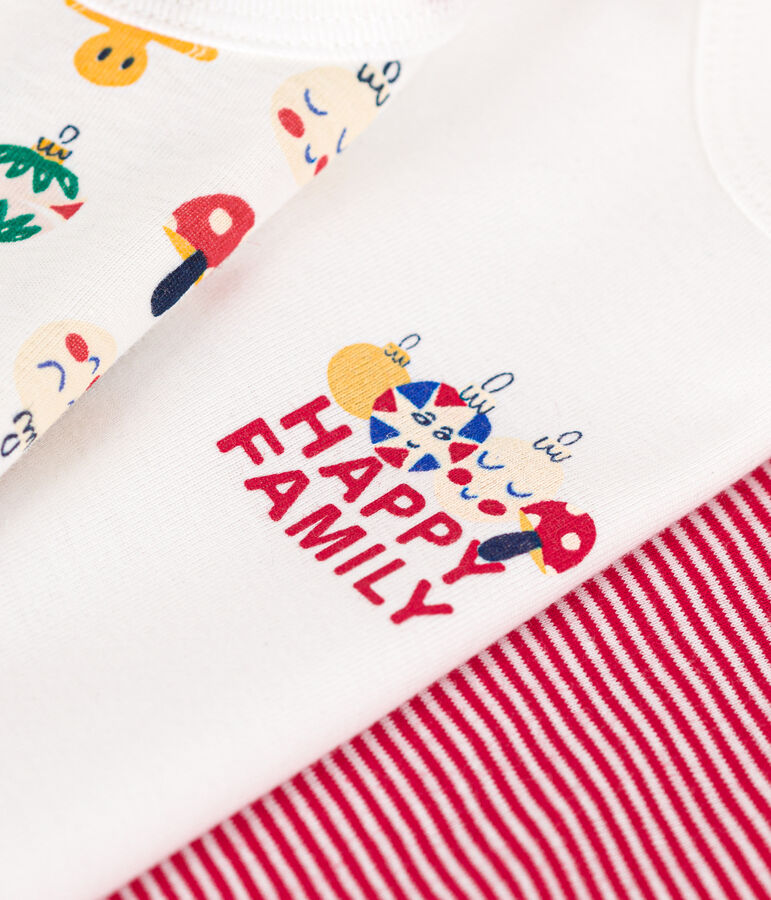 3er-Set lang&auml;rmelige Bodys aus Baumwolle mit Weihnachts-Motiv f&uuml;r Babys. vielfarbig