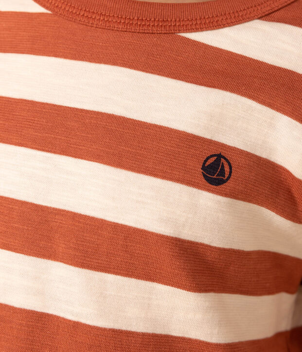 Lang&auml;rmeliges T-Shirt aus Baumwolle f&uuml;r Kinder/Jungen braun/naturfarben