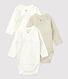 3er-Set Baby-Bodys aus Bio-Baumwolle