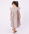 &Auml;rmelloses Kinder-Kleid aus Baumwolle mit Blumenmuster blau/vielfarbig