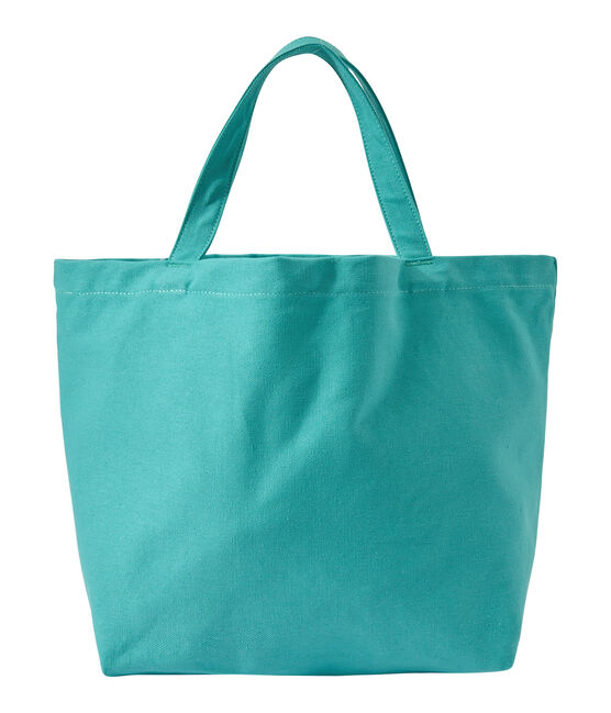Mädchen-Shopper aus Canvas grün VERDE