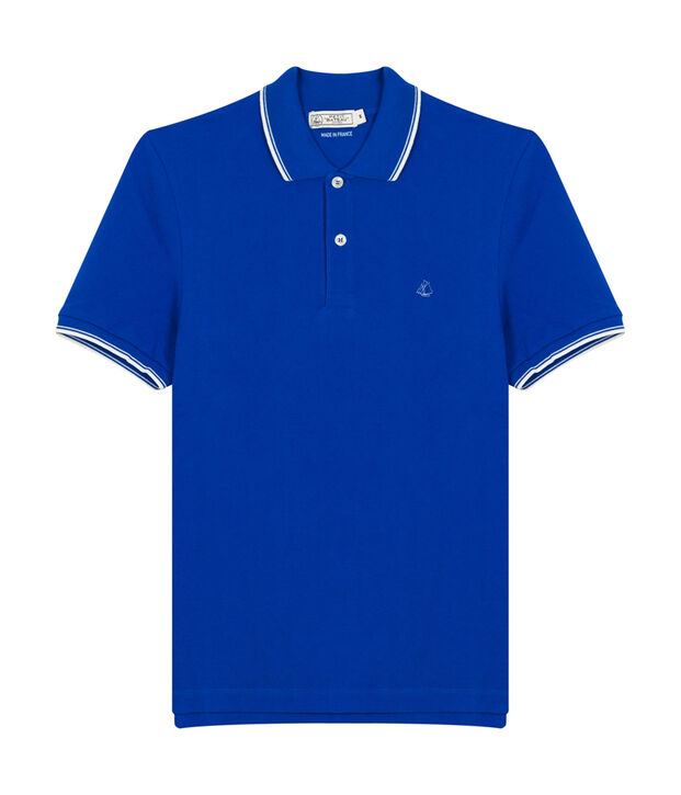 Kurz&auml;rmeliges poloshirt herren blau
