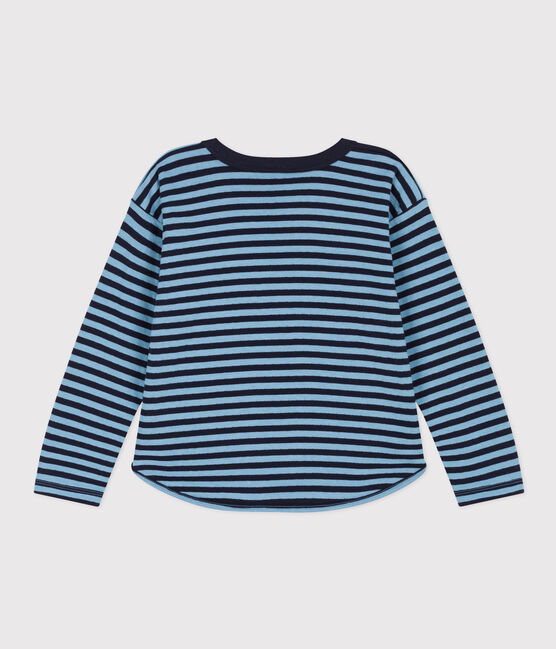 Langärmeliges T-Shirt aus Doppeljersey für Kinder/Jungen SMOKING/ AZUL