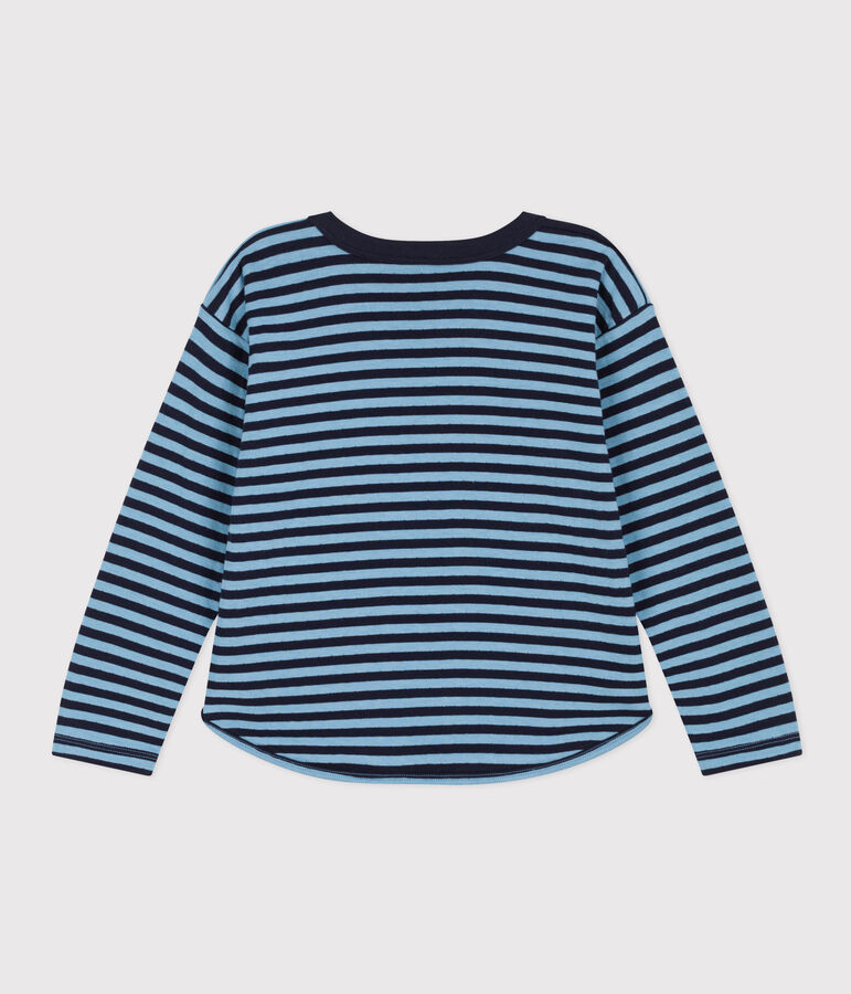 Lang&auml;rmeliges T-Shirt aus Doppeljersey f&uuml;r Kinder/Jungen blau/blau