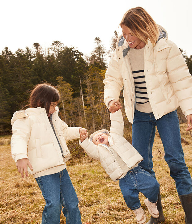 Kinder-Winterjacke f&uuml;r M&auml;dchen/Jungen naturfarben