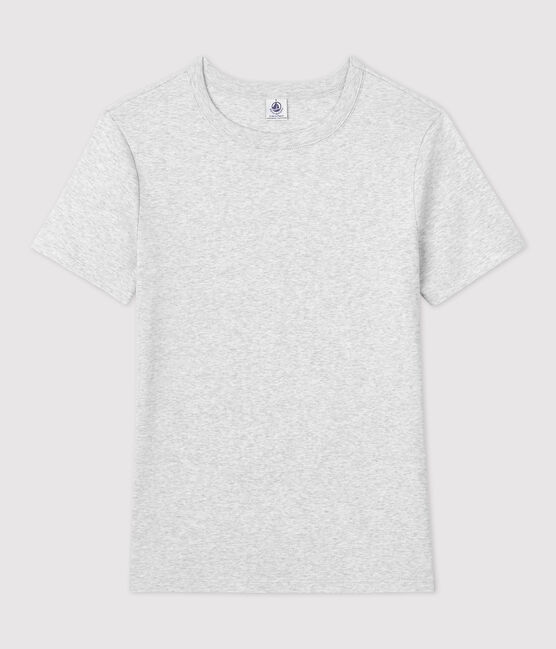 T-Shirt L’ICONIQUE aus Baumwolle mit rundem Ausschnitt für Damen grau BELUGA CHINE