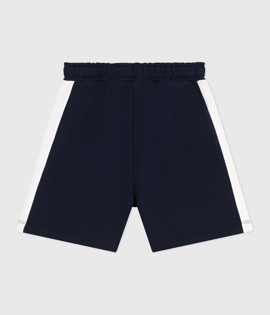 Kinder-Bermudashorts aus einfarbiger Baumwolle blau SMOKING
