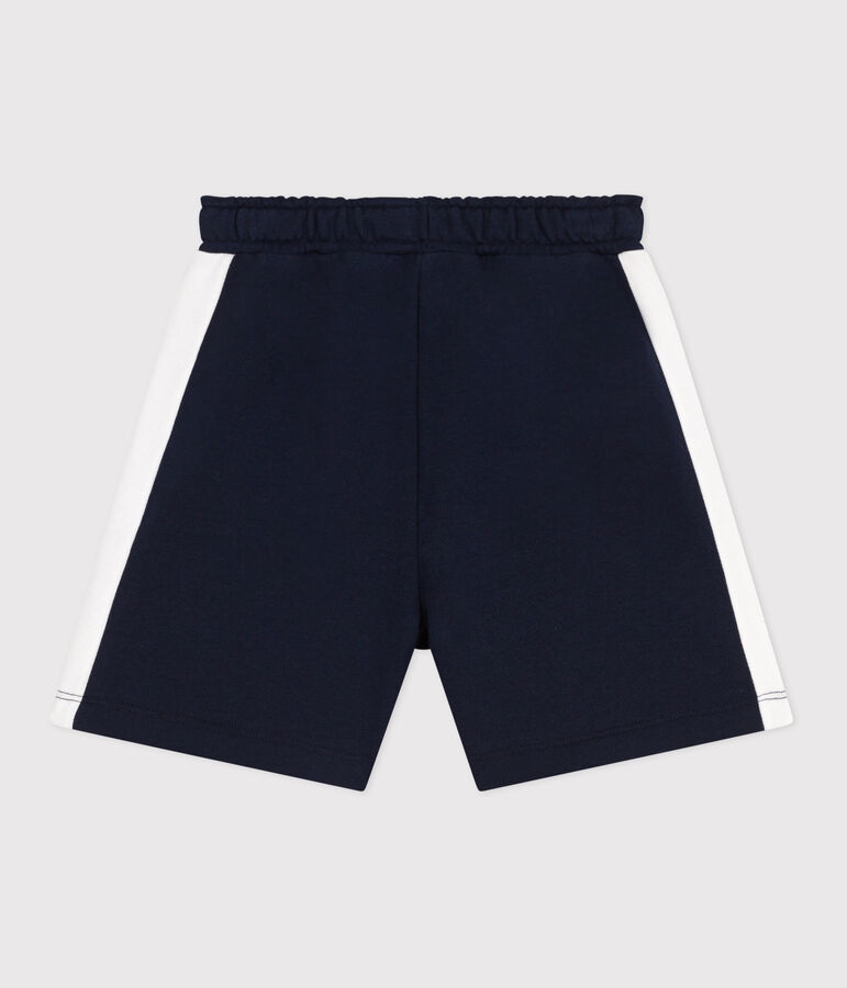 Kinder-Bermudashorts aus einfarbiger Baumwolle blau