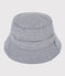 Kinder-Sonnenhut aus Sergestoff für Jungen blau MEDIEVAL/weiss MARSHMALLOW