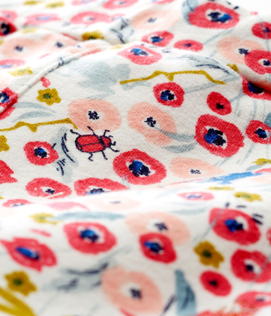 Gemusterte baby-shorts mädchen weiss MARSHMALLOW/weiss MULTICO