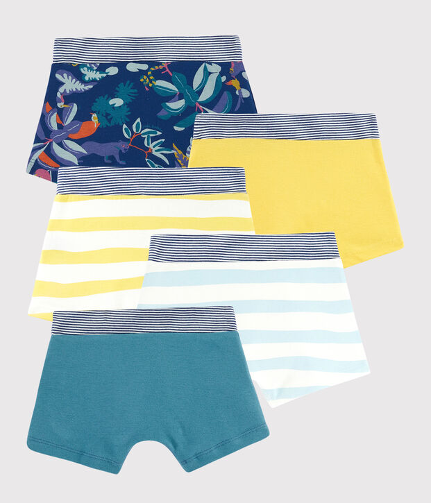 Set mit 5 Boxershorts mit Dschungel-Print f&uuml;r kleine Jungen vielfarbig