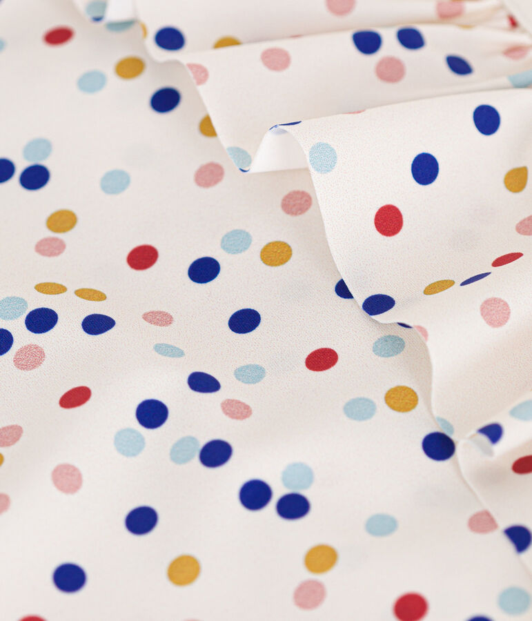 Kinder- Badeanzug mit Printmotiv f&uuml;r M&auml;dchen weiss/vielfarbig