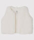 Mouwloze gilet van sherpa babymeisje
