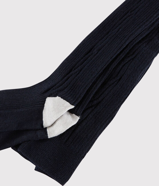 Warme Kinderstrumpfhose Mädchen blau SMOKING