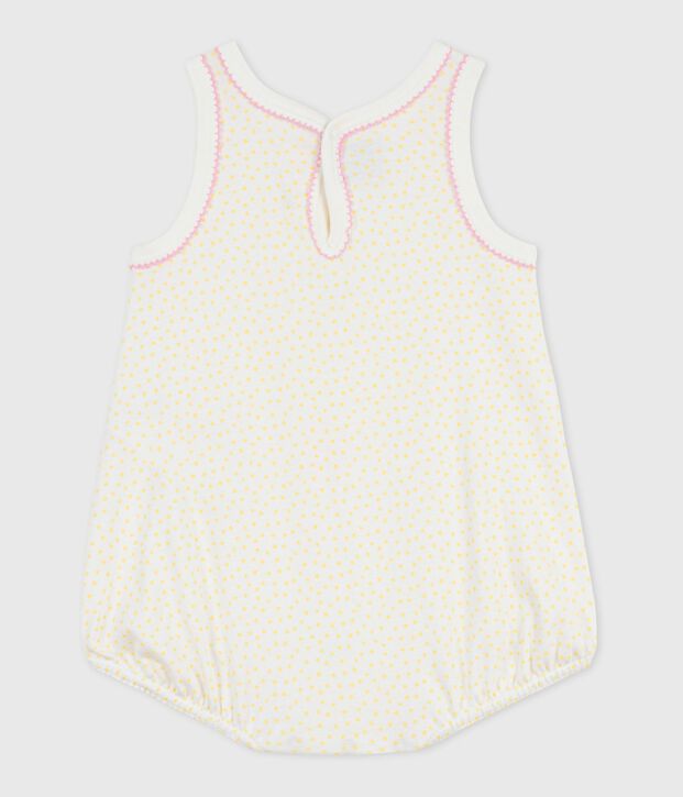 &Auml;rmelloser Baby-Kurzoverall aus Baumwolle gelb/gelb