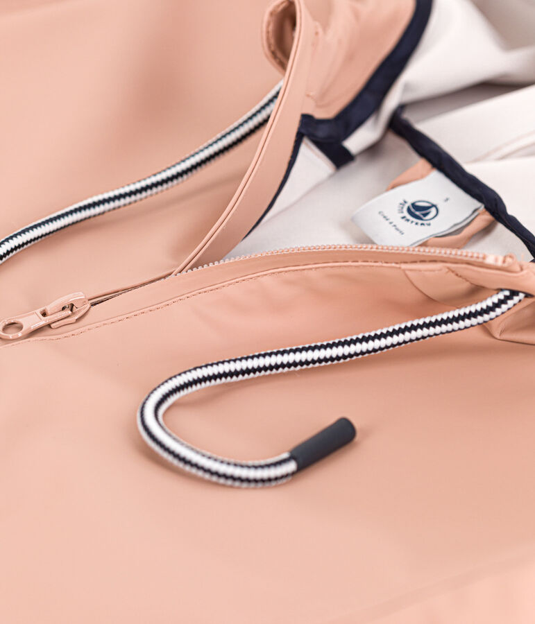 Leichte Regenjacke aus recyceltem Material beige