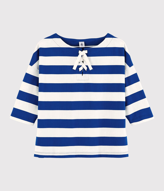 Marineshirt für Damen blau SURF/weiss MARSHMALLOW