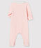 Baby-Strampler aus Bio-Baumwoll-Velours rosa FLEUR