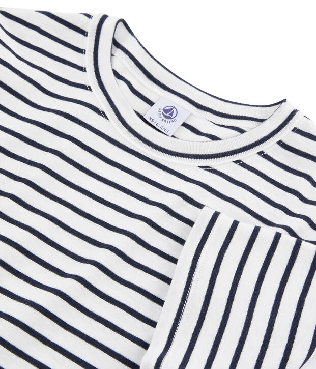 Damen-T-Shirt weiss/blau