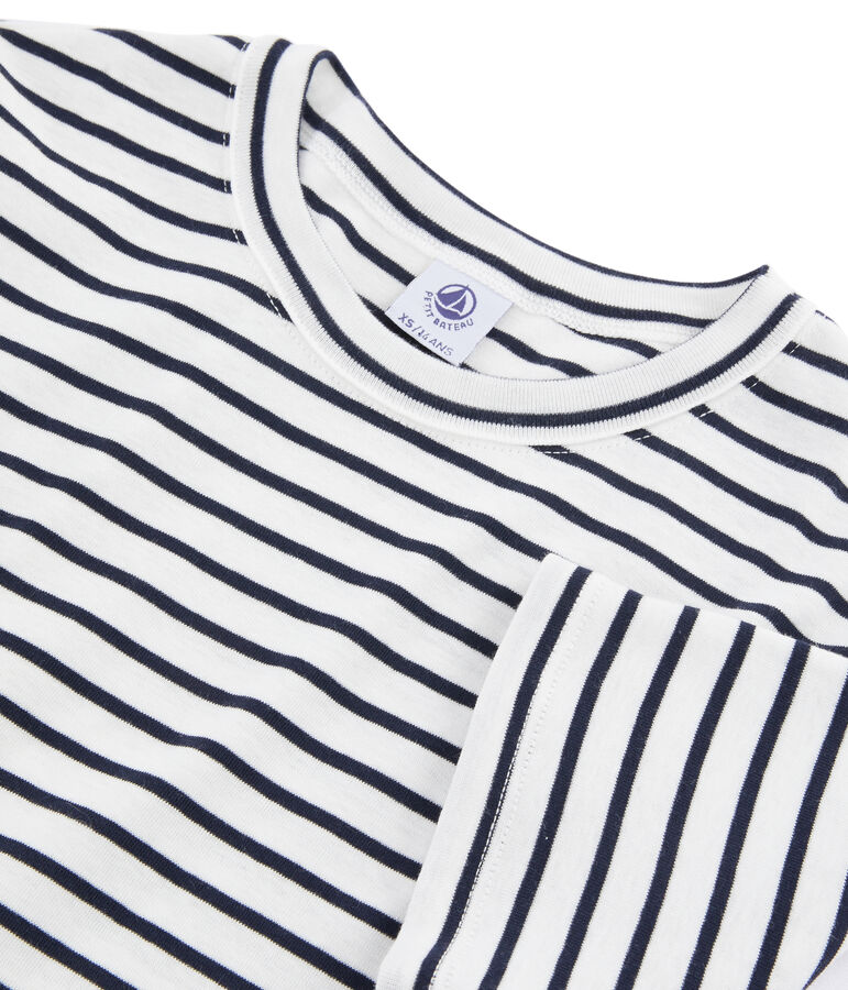 Damen-T-Shirt weiss/blau