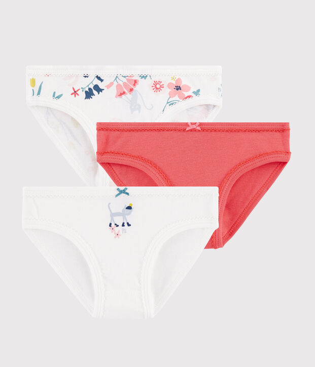 Set mit 3 Unterhosen mit Blumen-Print f&uuml;r kleine M&auml;dchen vielfarbig