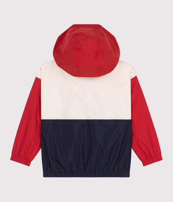 Kinder-Regenjacke mit abnehmbarer Kapuze weiss AVALANCHE/ MULTICO
