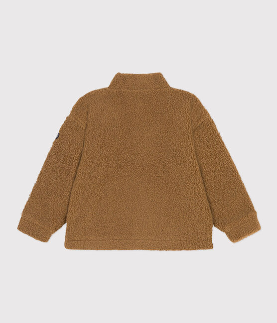 Jacke aus recyceltem Sherpa für Kinder Mädchen/Jungen braun BRINDILLE