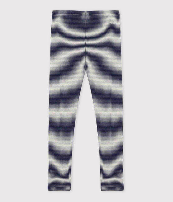 Kinder-Leggings aus Doppeljersey für Mädchen blau MEDIEVAL/ MONTELIMAR