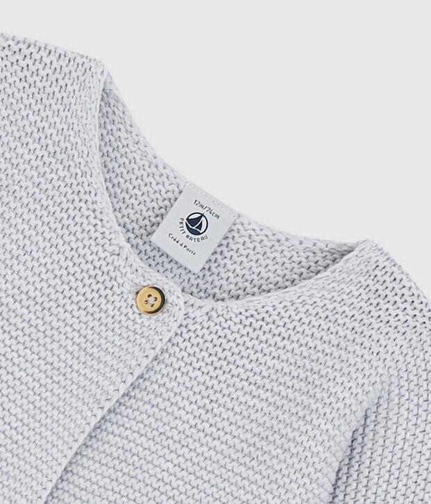 Baby-Cardigan aus Bio-Baumwollstrick grau