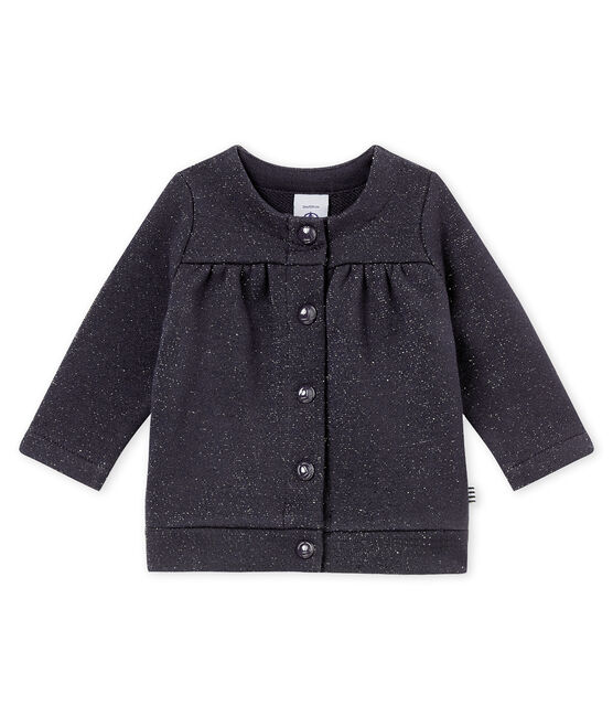 Glitzernder Baby MädchenCardigan aus Molton blau SMOKING/gelb DORE