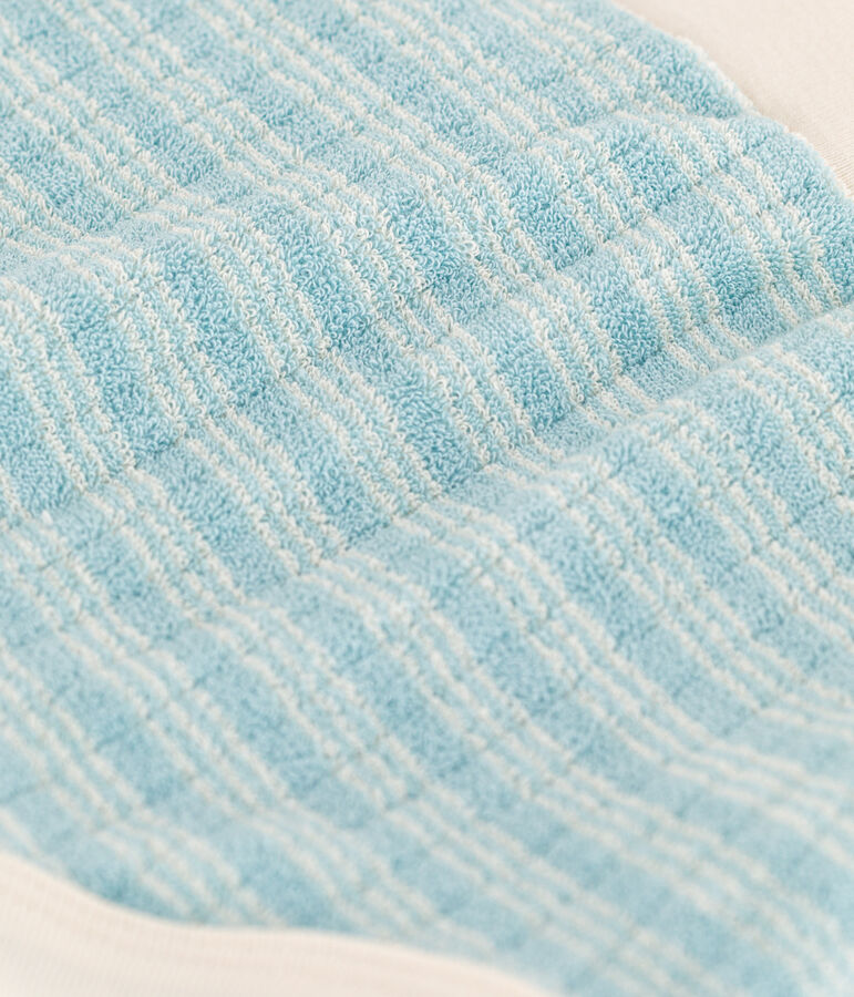 Baby-Shorts aus gestreiftem Frottee gr&uuml;n/naturfarben