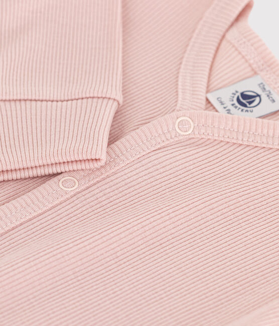 Fußloser Strampler aus Lyocell und Baumwolle rosa SALINE