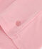 Damen-T-Shirt L’ICONIQUE aus einfarbiger Baumwolle mit Pikotkante rosa CHARME