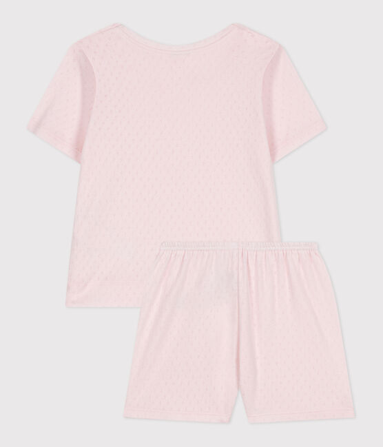 Kinder-Kurzpyjama aus Baumwolle rosa FLEUR