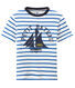 Bedrucktes Jungen-T-Shirt mit Streifen