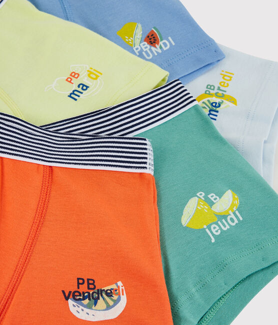5er-Set Boxershorts mit Obstmotiv für Jungen variante 1