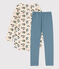 Kinder-Nachthemd und -Leggings aus Molton und Baumwolle mit Blumenmotiv für Mädchen weiss AVALANCHE/ MULTICO
