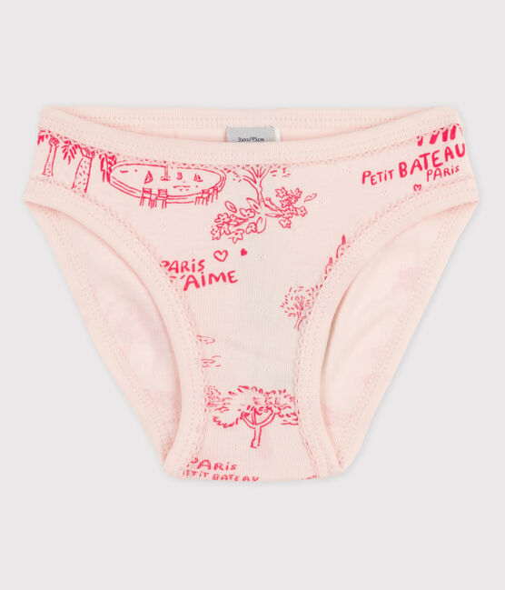 3er-Set Slips aus Baumwolle und Elastan mit Blumenmuster für Mädchen rosa FLEUR/rosa GROSEILLER