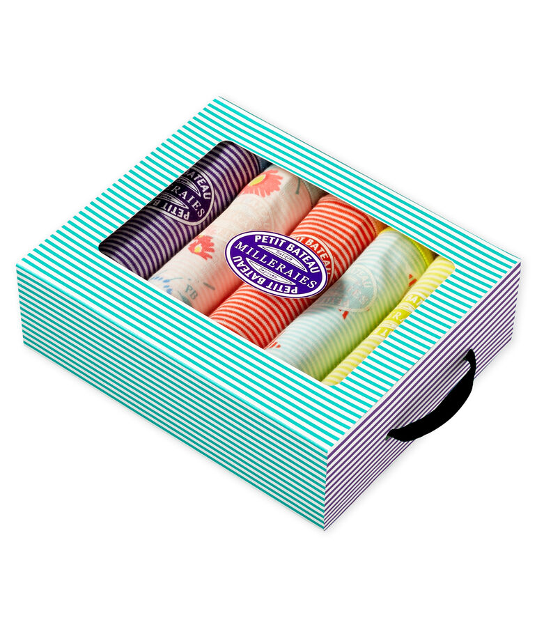 Wochenpack mit f&uuml;nf Damenslips vielfarbig